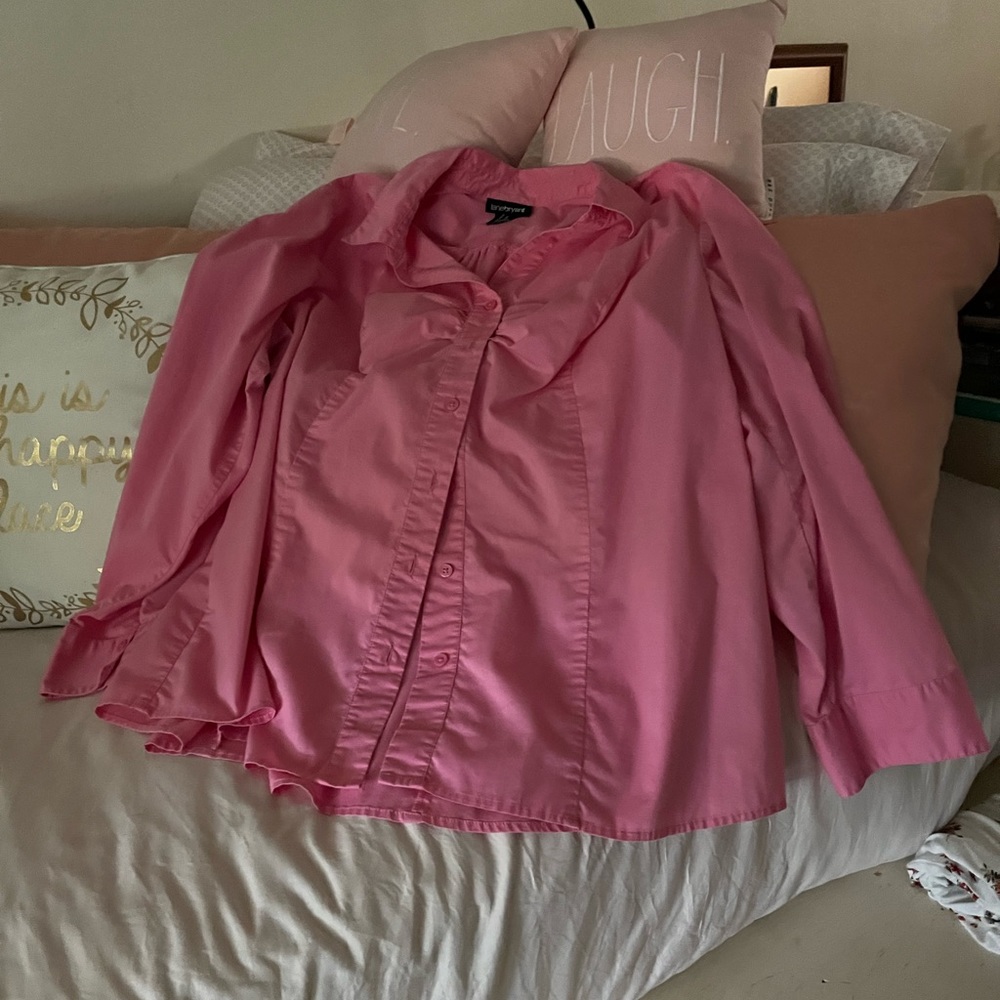 MAKE AN OFFER, NEED TO SELL!! Lane Bryant Size 24 Pink Button Down Shirt